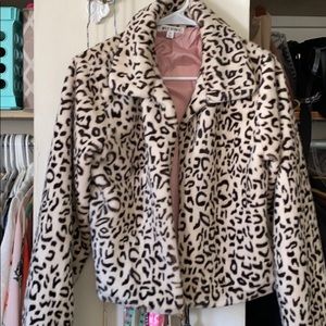 Wild Honey Leopard Fur Jacket